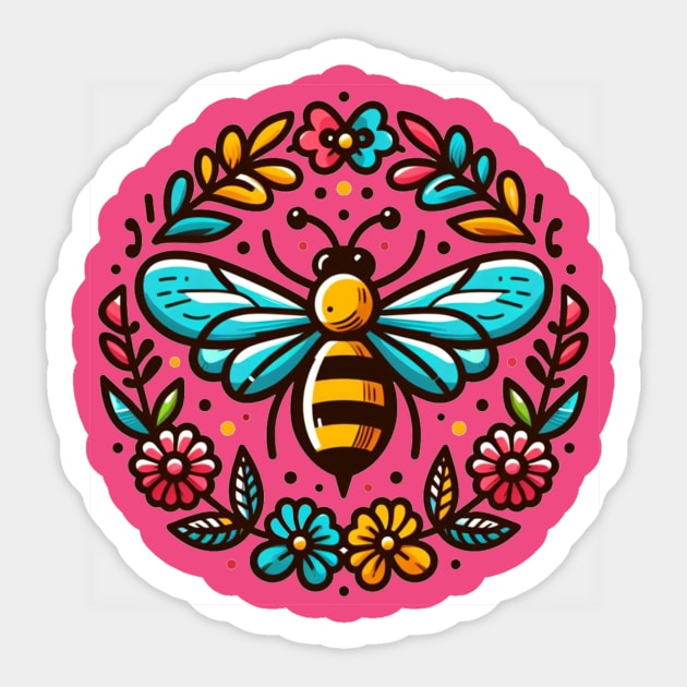 Flower Bee Sticker by WolfeTEES